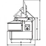 Spiral pizza mixer Model HERCULES 40 TA Lifting head Dough capacity 35 kg