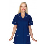 Woman Zama blouse SHORT SLEEVE 65% Polyester 35% Cotton BLUE Avaible in different sizes Model 004702