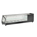 Refrigerated countertop tapas display Model AK613VTB Capacity 6xGN1/3 h 4,0 cm