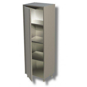 Vertical cabinet made of stainless steel AISI 430 or 304 1 Hinged door 3 Shelves DSA1B5615
