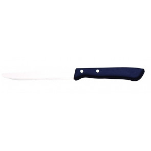 Pizza Knife. Tempered AISI 420 stainless steel blade with conical sharpening, satin finish. Handle in rubberized non-toxic material, anti-slip and dishwasher safe. Blade length Cm 11 Model CL1239