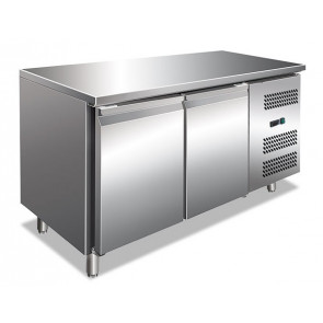 Ventilated refrigerated counter Stainless steel AISI 201 Model GN2100TN Two doors