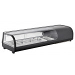 Refrigerated countertop display for Sushi Model AK513VSB containers 5GN 1/3