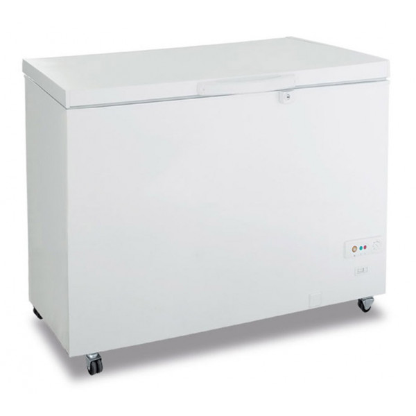 Static chest freezer with solid hinged lids Model FR400PSK