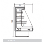 Refrigerated wall-site multideck for beverages and sandwiches Zoin Model Mandy MN100PSVG Self Service without front panel Ventilated refrigeration built-in motor