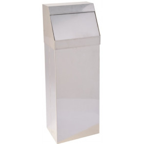 Push waste bin MDL polished stainless steel 430 50 LT Model STORICO 790557