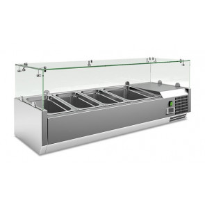 Refrigerated pizza display case stainless steel AISI 201 Model VRX1200380FG
