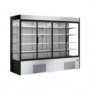 Refrigerated wall-site multideck Zoin Model Mauna MU1250PSVG Suitable for display of milk cold gastronomy beverages dairy pre-packaged products Ventilated refrigeration