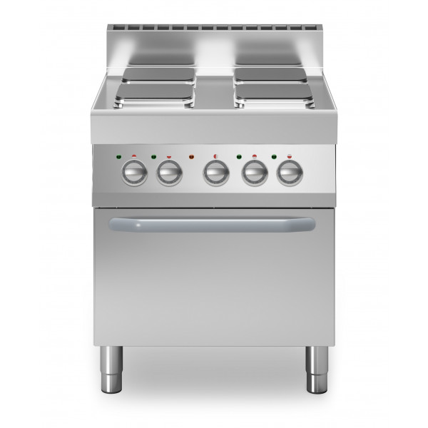 Electric range 4 square plates MDLR Ventilated electric oven Model F7070CFEQ