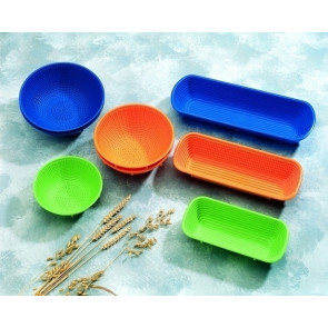 Rectangular polypropylene dough basket Green color Capacity g 500 Size cm. 12x17 Model 517-050