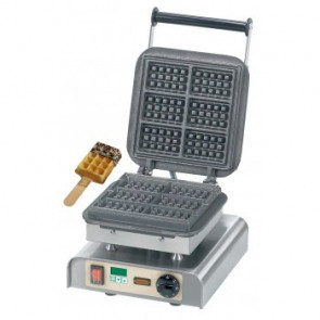 Single cast iron waffle maker machine TP SHAPE: n.6 waffles of Cm 8x6x2,3 on a stick Power 2200W Model W-PS-CREAM