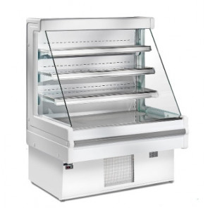 Refrigerated wall-site multideck for beverages and sandwiches Zoin Model Mandy MN100PSVG Self Service without front panel Ventilated refrigeration built-in motor