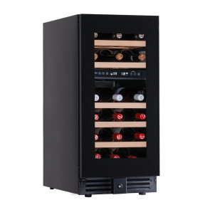 Ventilated wine cooler Double temperature KLI Model CW37G2TB for 28 bottles of 0,75 lt
