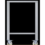 Tavolo con ruote  in aisi 430 dm LxPxH 610x630x883 mm Modello ETR423  per modelli EF423, EF443, EF523