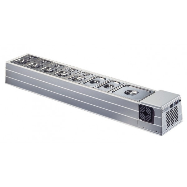 Refrigerated ingredients display case TCN Containers capacity GN various sizes Power kW 0,13 Model MIXTO