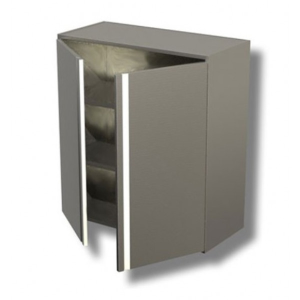 Hanging cabinet 1 hinged door stainless steel AISI 430 or 304 Model PAB04410