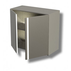 Hanging cabinet 1 hinged door stainless steel AISI 430 or 304 Model PAB0548