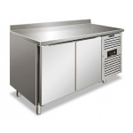Ventilated refrigerated counter with splashback Model SNACK2200TNF Two doors