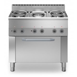 Electric range 5 boosted plates MDLR Model F6090CFE Ventilated electric oven GN 1/1