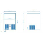 Ice maker Full ice cubes Storage kg 15 Daily production kg 46 Model C46