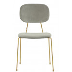 Indoor chair TESR Metal frame, gold effect, velvet covering. Model 1863-FR02