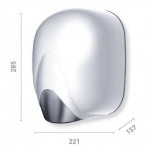 High performance electric hand dryer in white ABS BLADE without resistance with Photocell MDL Model T704300