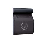 Wall-mounted ashtray MDL Powder epoxy coated galvanized steel body colour manganese grey Model 103014