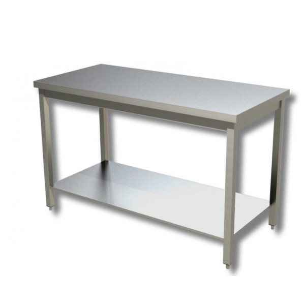 Stainless steel table with shelf Without upstand Model G046