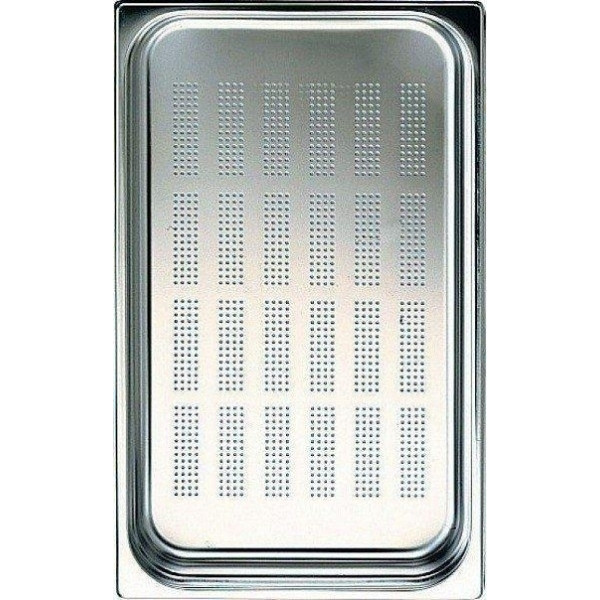 Perforated stainless steel gastronorm container 18/10 AISI 304 GN 1/3 with perforated bottom Model BF1320000