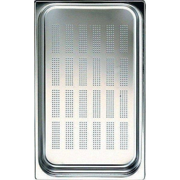 Perforated stainless steel gastronorm container 18/10 AISI 304 GN 1/3 with perforated bottom Model BF1320000