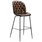 Indoor stool TESR Powder coated metal frame, antique synthetic leather covering Model 171-XH11
