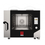 Gas combi convection oven with steam with TOUCH SCREEN controls Model MKF464GTS Capacity: N° 4 trays (600x400 mm) Electric power Kw 0,30 Thermal capacity Kw 9