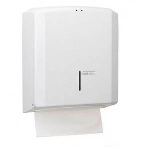 Paper towel dispenser folded C or Z MDC Steel White vandal-proof suitable for common bathrooms Capacity: about 600 wipes Model DT2106