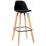 Indoor stool TESR Powder coated metal and wood frame, polypropylene shell, synthetic leather pad Model 1497-K31