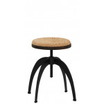 Indoor stool TESR Powder coated metal frame, adjustable wood and cork seat. Model 1915-CD03