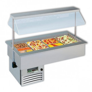 Built-in refrigerated drop in and furniture Model SINFONIA6VT Gastrnorm 6 containers Gn1/1