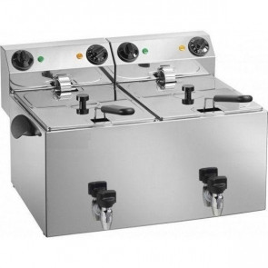 Double electric fryer Countertop Model FC100L with tap Power: 3250 + 3250 W