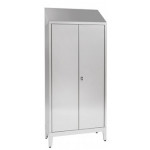 Brooms locker for pulls water made of stainless steel 430 IXP n.2 hinged doors Model S5069606430