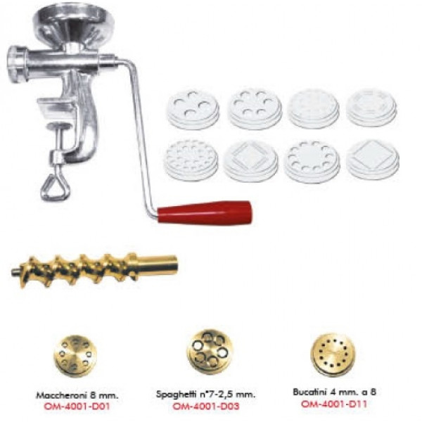 Professional mini manual pasta press Omra Model OM-130 SPREMY
