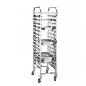 Tray trolleys Model TR15A  AISI 201 steel Capacity GN1/1 GN1/2 GN1/3
