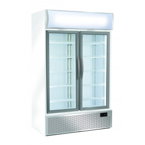 Refrigerated black drinks display Model TKG1000H Internal LED light with opaline