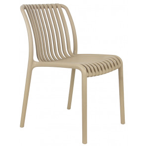 Stackable outdoor chair TESR Polypropylene frame Model 073-ZL76 Beige