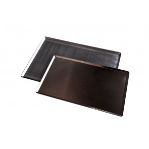 Pressed tray with rounded corners in aluminum black teflon Model VS53325T