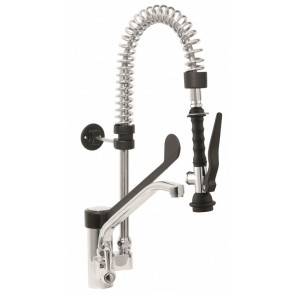 ONE HOLE PRE-RINSE UNIT MIXER SWINGING SPOUT AND PLASTIC CLINICAL LEVER, MINI VERSION MNL Model ERAMINI252