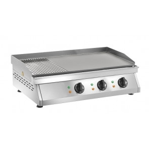 Countertop electric fry top Model FT3M Striped and smooth cooking plate 3 cooking zones Power 9000 W