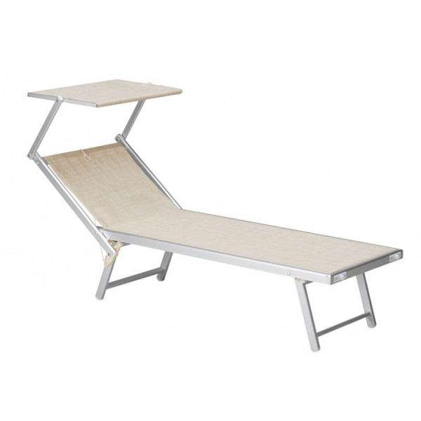 Sunbed with sun visor STK Model MELILLA