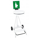 Mobile sack holder in white metal with lid and pedal MDL For 110 lt bags Model Contimobile 601042