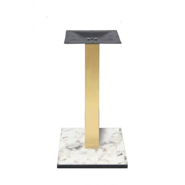 Indoor base TESR HPL compact table bases, tikness 20 mm, metal column, top plate (300 x 300 x 3 mm), adjustable feet Model 222-HPQ410