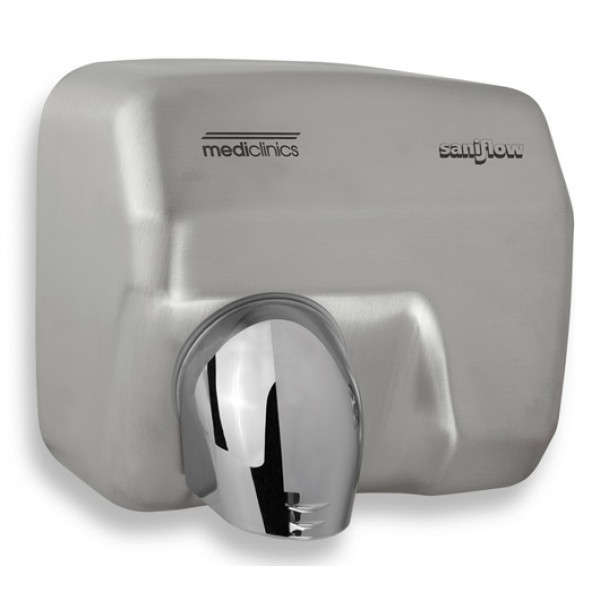 Electric hand dryer MDC Stainless steel Automatic hot air satin with resistance, swivel nozzle, anti-theft and vandal-proof Model E05ACS
