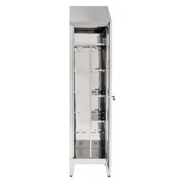 Brooms locker made of stainless steel 430 IXP n.1 hinged door Model 69601430